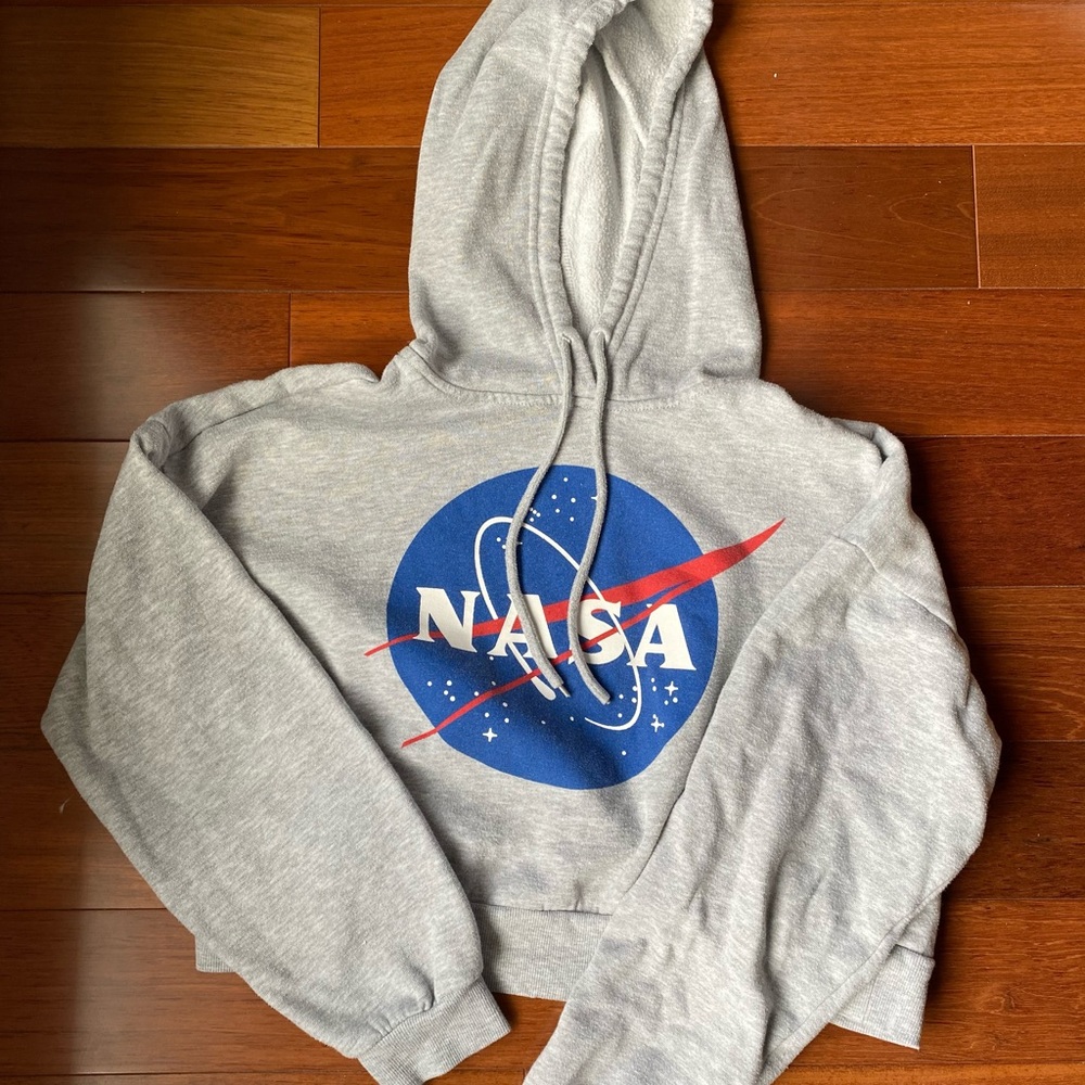 forever 21 cropped NASA hoodie